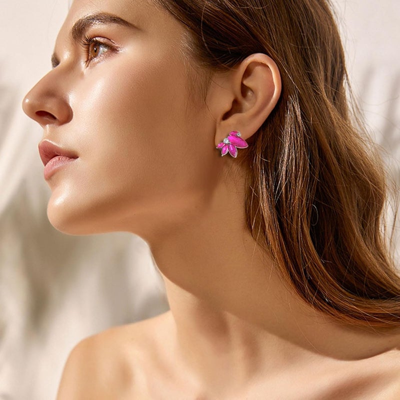 Spiritlele Sparkly Rhinestone Drop Earring Dainty Faux Crystal Earring Studs for Women Wedding Prom Party - Image 2